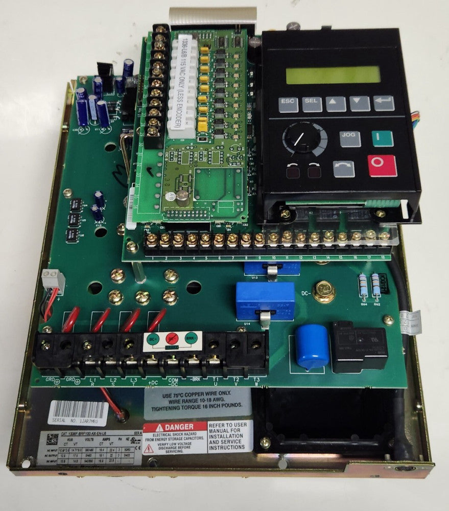 ALLEN BRADLEY 1336F BRF100 AX EN L6 Variable Drive 1336 10 HP 460 VAC 16.1 AMP