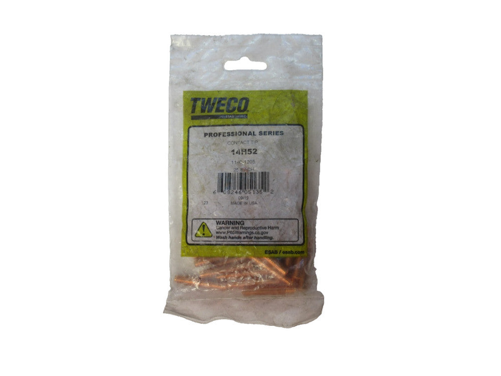 Tweco 14H52 , 1140-1205 Contact Tip (New - Pack of 25)