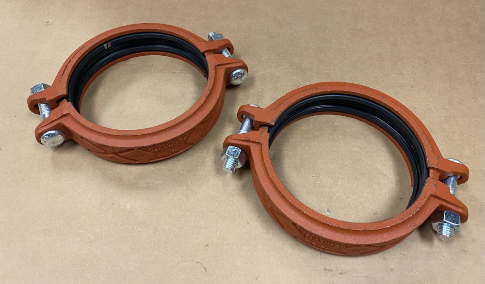 Lot Of 2 SLIDELOK Fig. 74 Pipe Coupling 6" with Gasket 168.3 MM OD Unused
