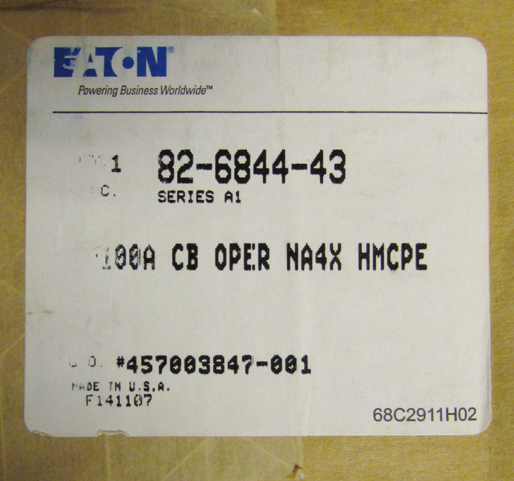EATON CUTLER HAMMER 82 6844 43 HMCPE NEMA 4X Breaker Oper Mechanism 457003847001