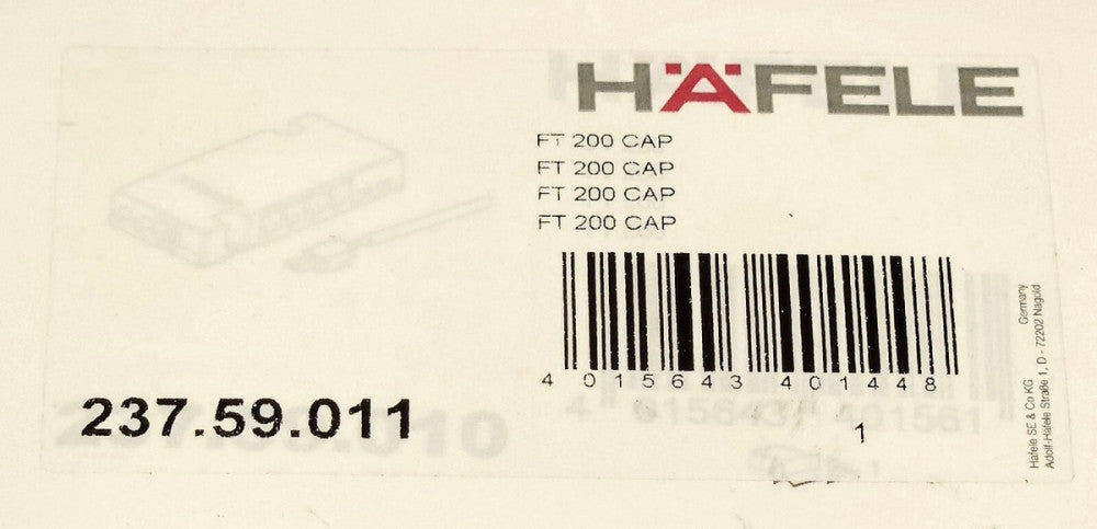 HAFELE FT 200 CAP 237.59.011 DIALOCK EFL Furniture LOCK Terminal 2 Fan 200