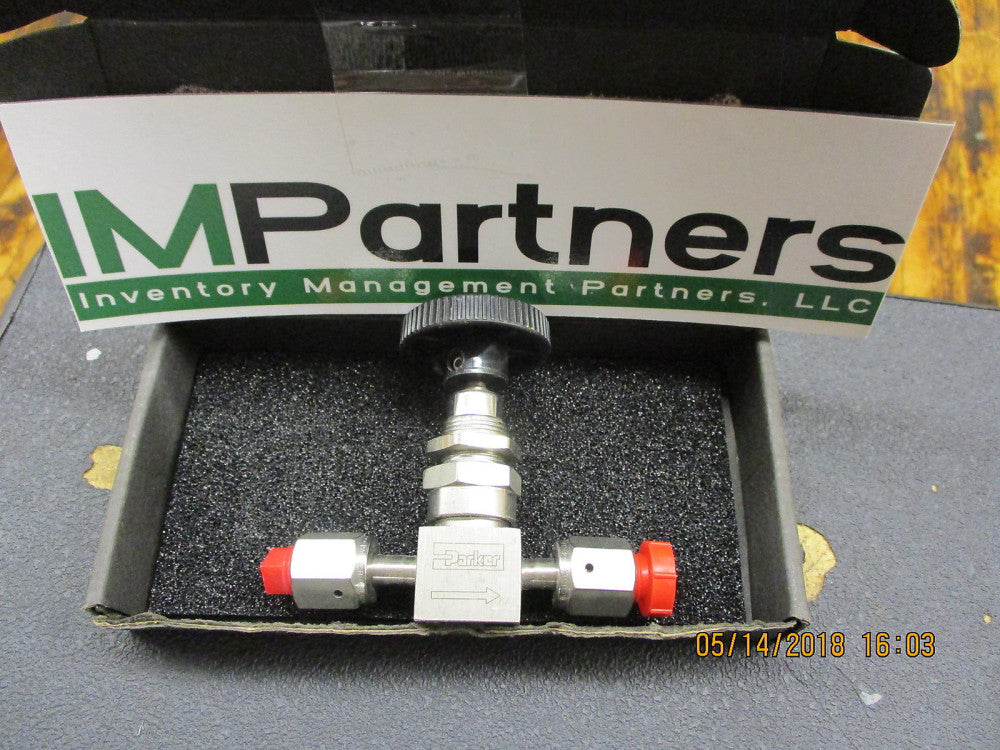 4V1-P4K-SS Parker Manual Bellows Valve, 1/4" FVCR BRAND NEW!