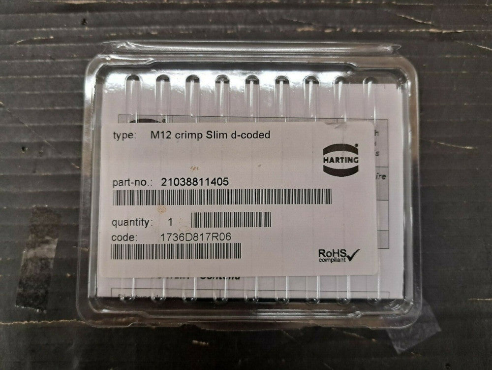 New, Harting, 21038811405, CONN RCPT HSNG MALE 4POS INLINE