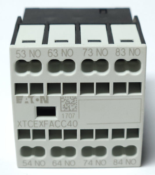 EATON XTCEXFACC40 Front Mount Auxiliary Contact 4 NO DILA XHIC40