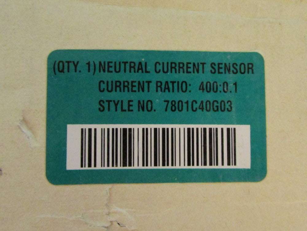 Cutler Hammer 400: 0.1 K Frame L Frame 400 Amp Neutral Current Sensor 7801C40G03