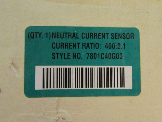 Cutler Hammer 400: 0.1 K Frame L Frame 400 Amp Neutral Current Sensor 7801C40G03