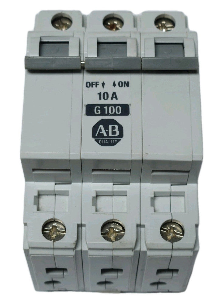ALLEN BRADLEY 1492 CB3 G100 3 Pole 10 AMP 1492-CB3 G100 Circuit Breaker