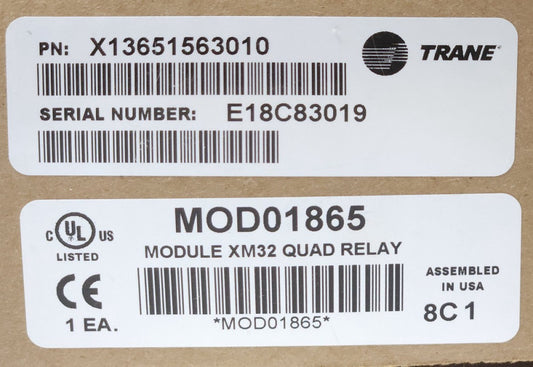 TRANE X13651563010 MOD01865 XM32 QUAD Relay Module