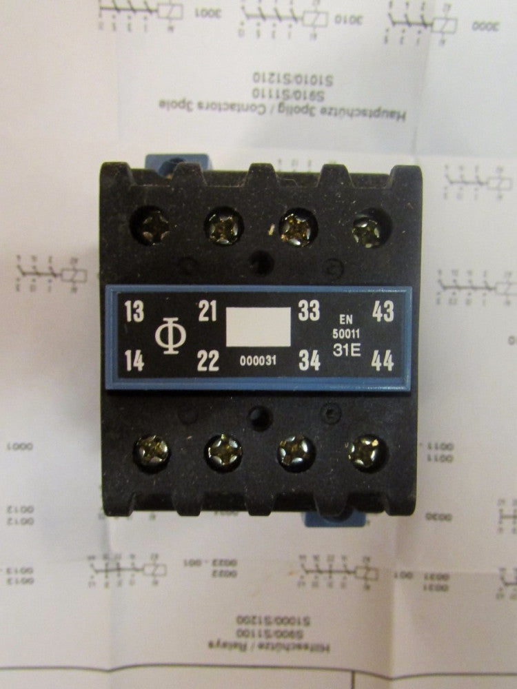 KRAUS & NAIMER S1000 B120 0031 AMSL47515 001 3 NO 1 NC 16 Amp 120V Contactor