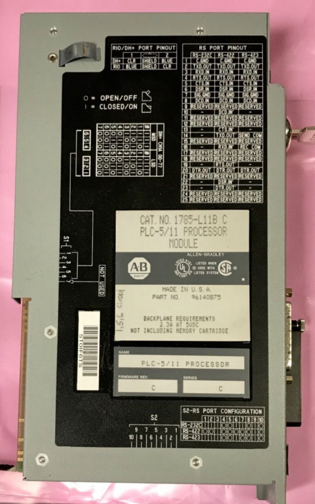 ALLEN BRADLEY 1785 L11B PLC-5/11 Processor Module Series C