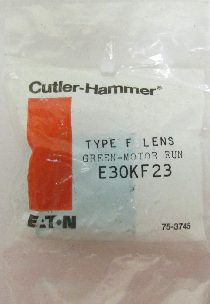 CUTLER HAMMER E30KF23 E30 Type F GREEN Motor Run Lens E30K F23
