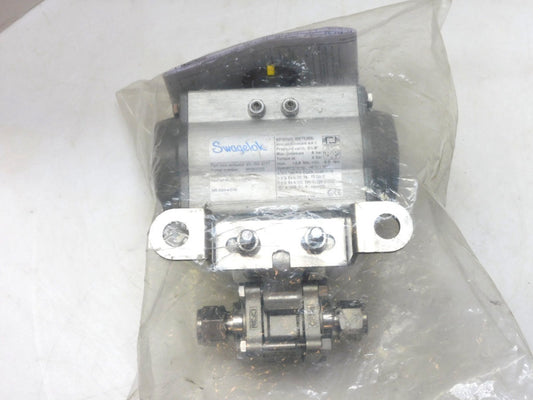 Swagelok SC00030-4U F05F07-N-DS-14 AZNX Actuator W/ Ball Valve 1/2" tube