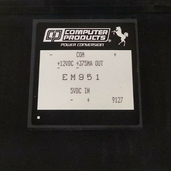 New, Computer Products Power, EM951, DC/DC CONVERTER,+/-12VDC +/-375MA OUT, 5VDC