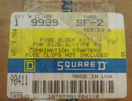 SQUARE D 9999 SF-2 Size 2 Type S Combo Starter Fuse Block Kit
