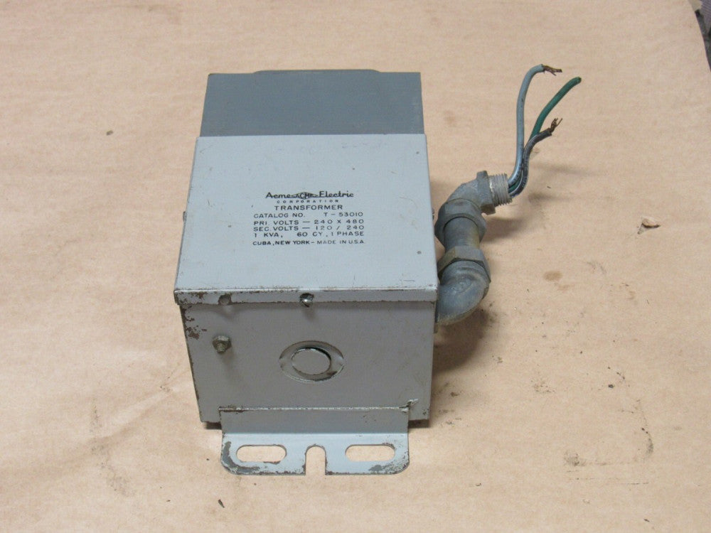 ACME TRANSFORMER T-53010 1PH 1 KVA 120/240V SEC 240X480V PRI - USED