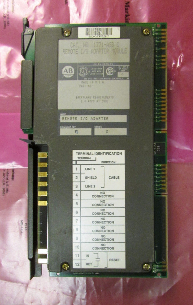 ALLEN BRADLEY 1771 -ASB  Series B, C or  D Remote I/O Adapter Module 1771 ASB