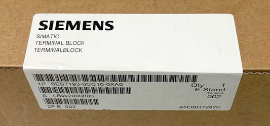 (SEALED) SIEMENS 6ES7193 0CC10 0XA0 SIMATIC ET200B Terminal Block Module E Stand
