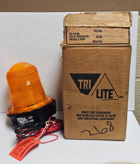 NEW TRI LITE AMBER FLASHING FLASH STROBE LIGHT FF-LP 24VDC