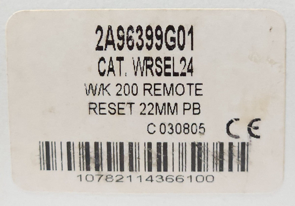 EATON CUTLER HAMMER WRSEL24 W200 K200 Advantage Remote Reset 2A96399G01