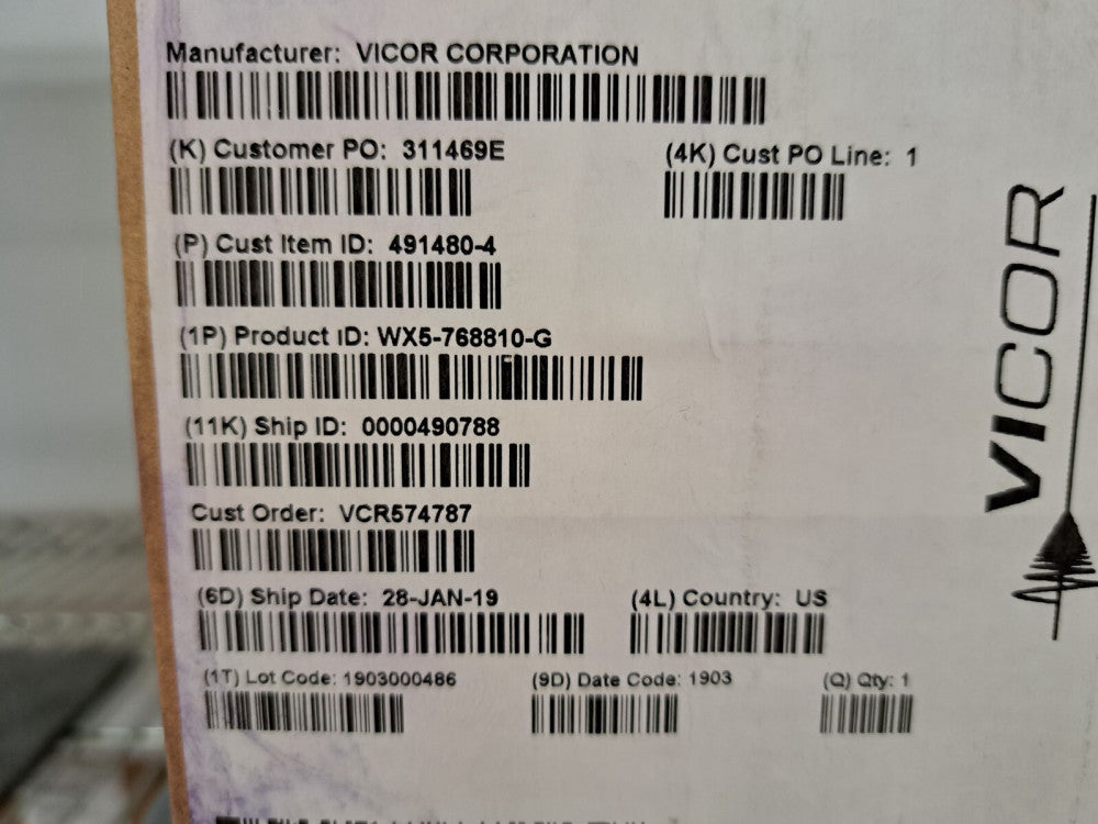 New, Vicor, WX5-768810-G, PFC MEGAPAC HP ROHS