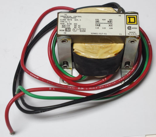 SQUARE D 9070EL1D9 9070 EL-1 Control Transformer .035-.050 kva pRIMARY 440 460 4