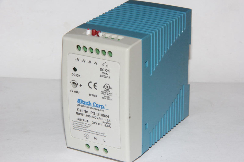 ALTECH PS-S10024 DIN Rail Mount 24V 4A Power Supply
