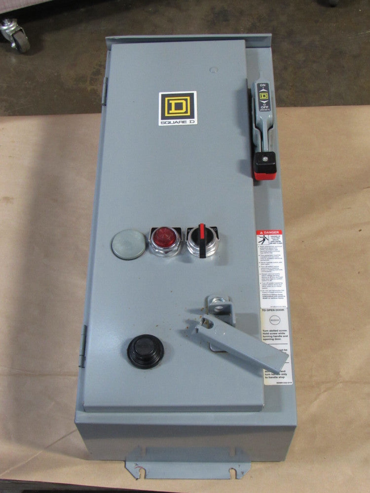 SQUARE D MOTOR STARTER COMBO 8538SBA43V81CFF4H309P92TX22 SIZE SZ 0 8536SBO2H309S