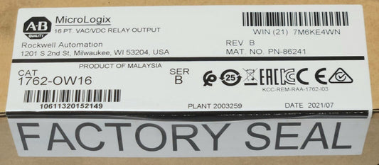 SEALED ALLEN BRADLEY 1762 OW16 Relay Output Module 16 POINT VAC VDC 1762-OW16