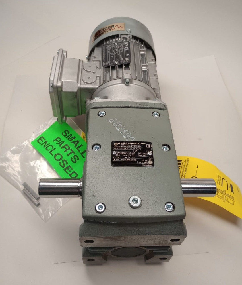 Nord SK02050LX-71L/4 CUS x 24.01 Gear Motor SK71L/4CUS 0.5hp 230/460 Ratio 24.01