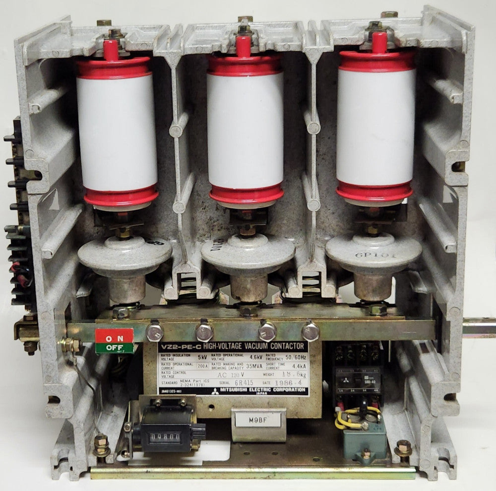 MITSUBISHI VZ2 PE C 200 AMP 4.6 KV High Voltage Vacuum Contactor