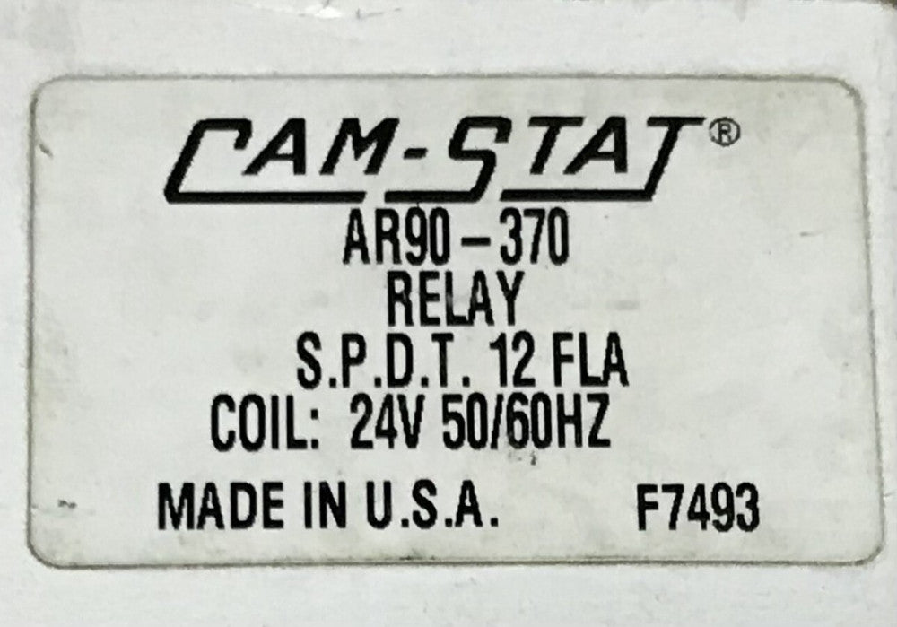 CAM-STAT AR90 370 SPDT 12 AMP 24 VAC Relay 9400A04Q1191A