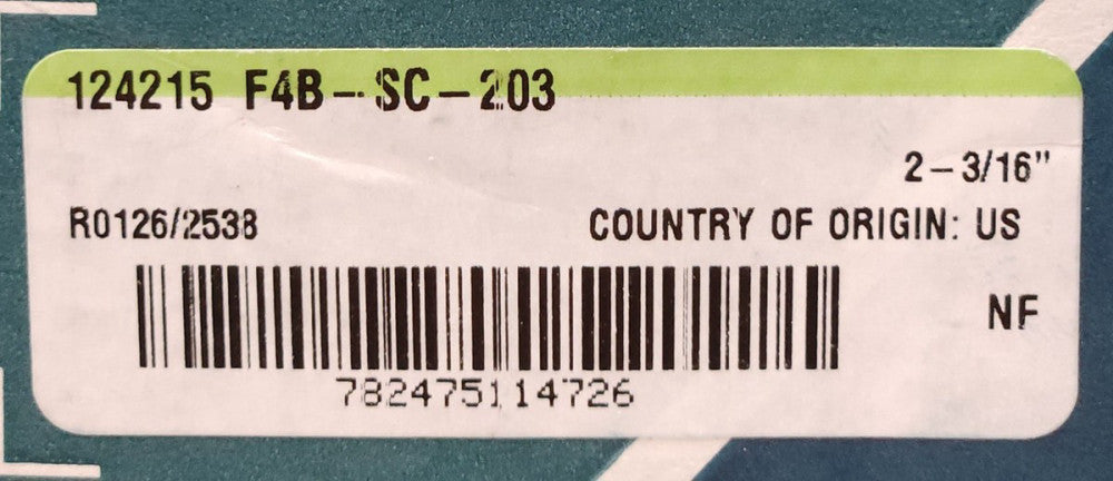 DODGE 124215 F4B SC 203 Flange Mount Bearing 2 3/16" R0126/2538