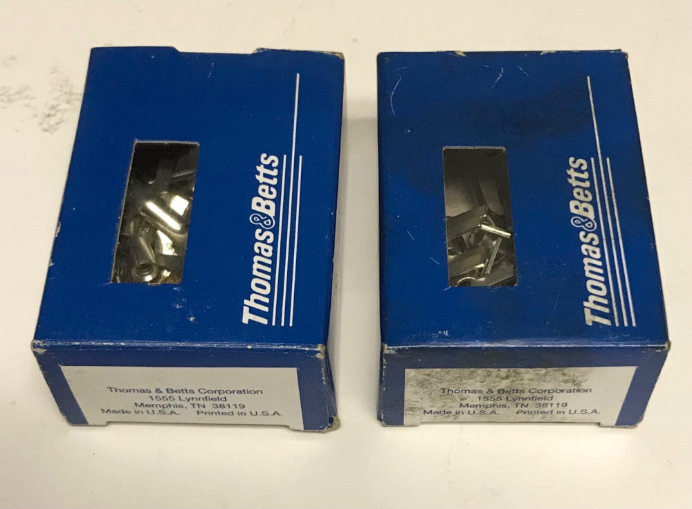 LOT OF 100 THOMAS & BETTS STA KON C10-14F Crimp On Fork Terminal NO. 12-10