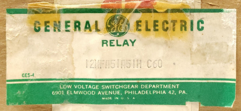 GENERAL ELECTRIC 12HFA51A41H Type HFA 250 Volt Multi Contact Auxiliary Relay