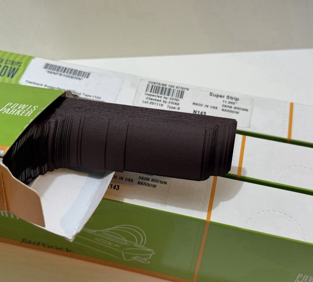 Lot of 5 - Powis Fastback 11" Dark Brown Narrow Super Strip N143 - 100 Per Box