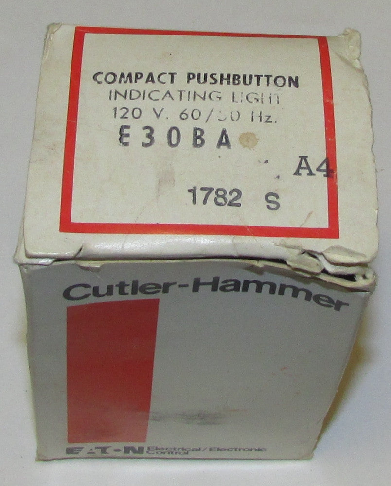 CUTLER HAMMER E30 BA 120V Compact Push Button Indicating Pilot Light E30BA