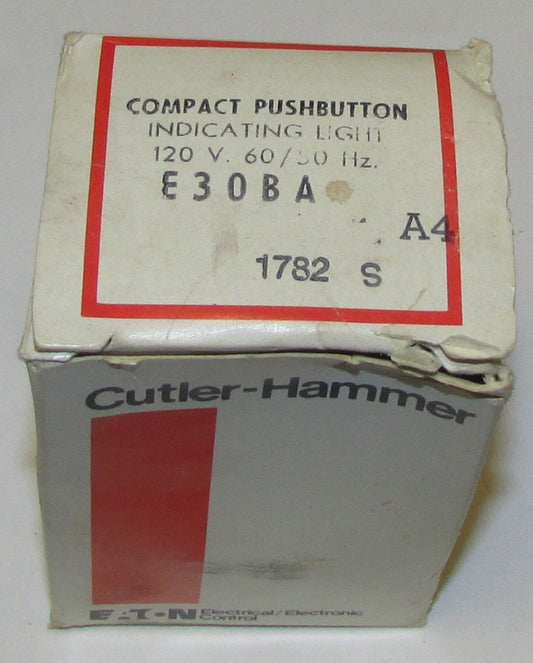 CUTLER HAMMER E30 BA 120V Compact Push Button Indicating Pilot Light E30BA