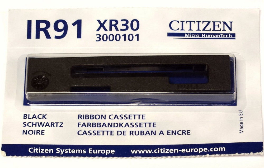GENUINE CITIZEN IR91 XR30 3000101 BLACK RIBBON CASSETTE