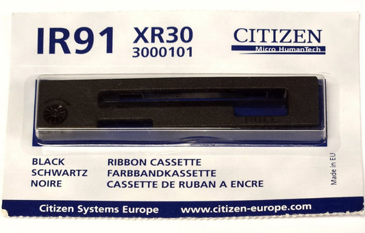 GENUINE CITIZEN IR91 XR30 3000101 BLACK RIBBON CASSETTE