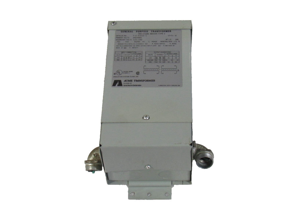 Acme Transformer  T-2-53009-S .750Kva 1Ph 120/240V Sec 240X480V Pri