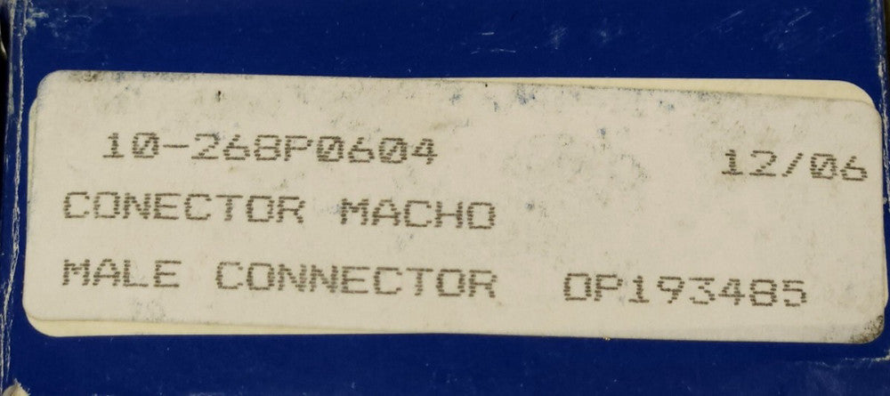 BOX OF 5 DETROIT FLUID POWER 10 268P0604 BRASS Male Connector IMP 30395 268P