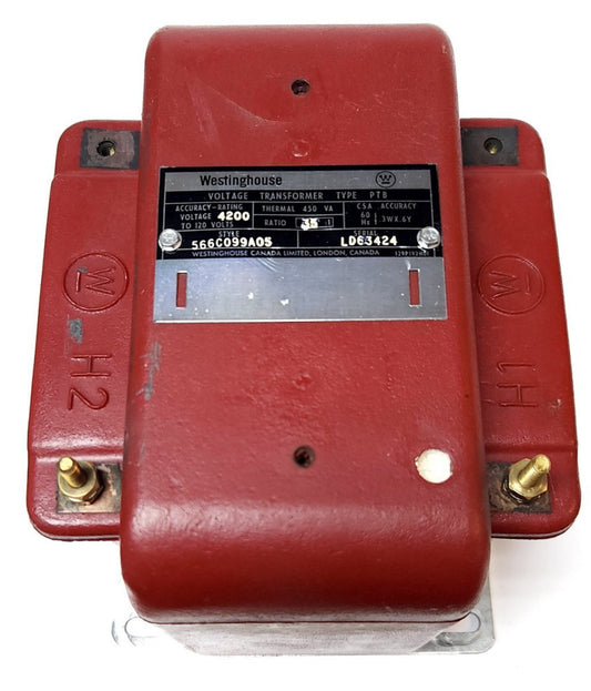 WESTINGHOUSE CUTLER HAMMER 566C099A05 Type PTB VOLTAGE TRANSFORMER INPUT 4200VAC