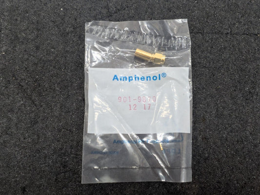 New, Amphenol, 901-9870, CONN SMA PLUG STRAIGHT CABLE MNT - Lot of 2pcs