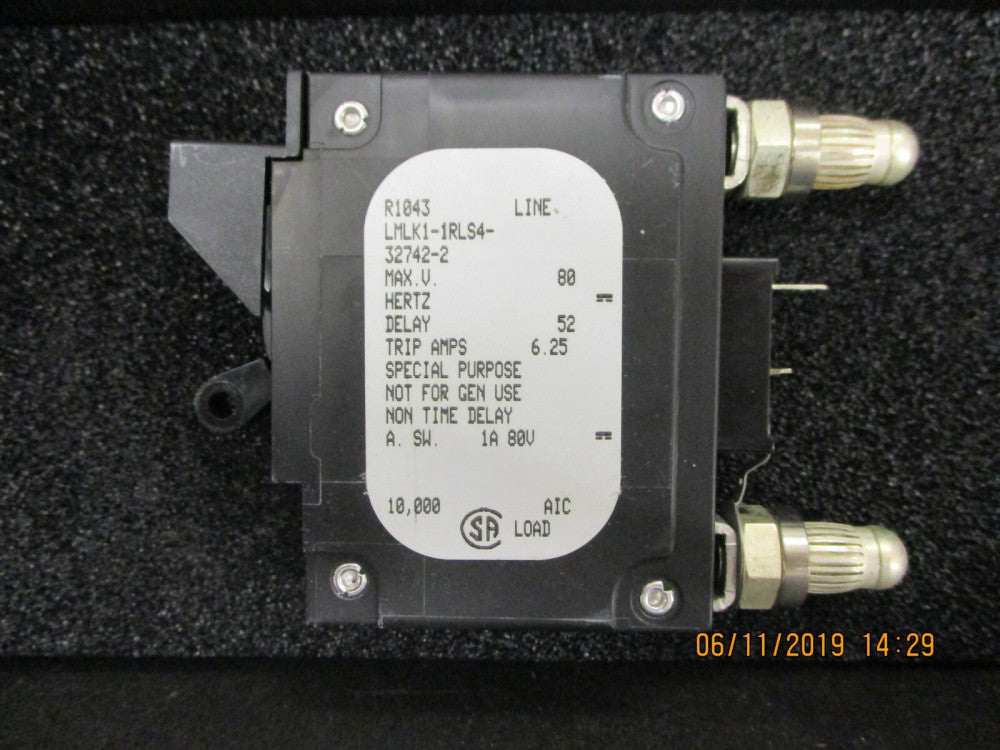 OB, AIRPAX, LMLK1-1RLS4-32742-2, Circuit Breaker -Magnetic Hydraulic Delay AC DC