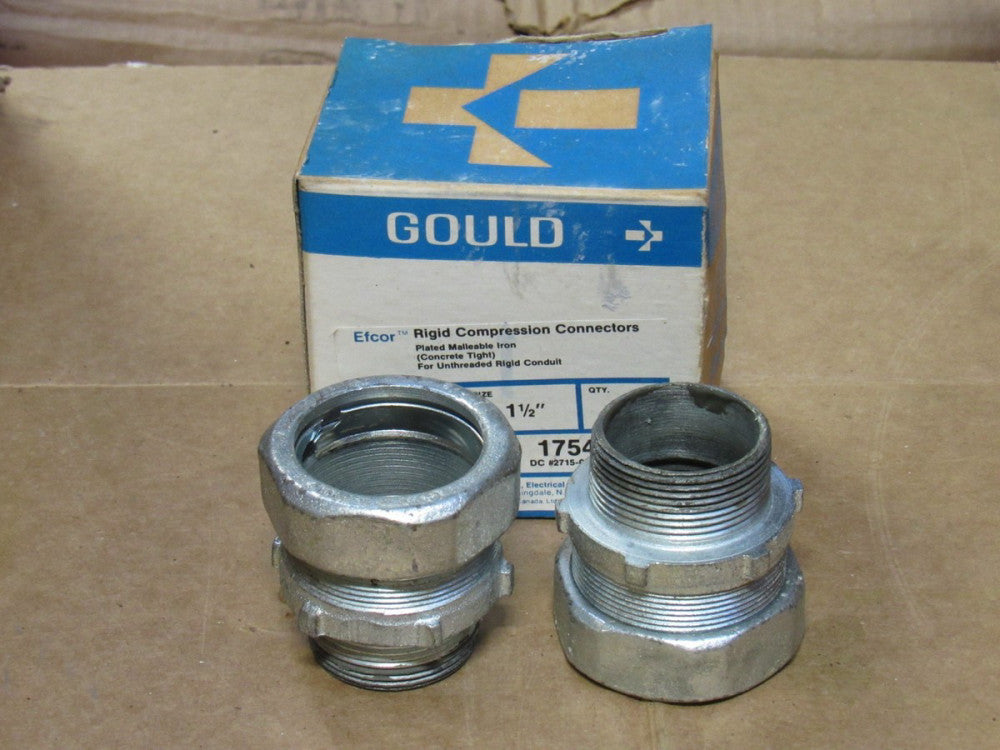 NEW LOT OF 2 GOULD EFCOR COMPRESSION COUPLING 1754 2715-08785 1-1/2"