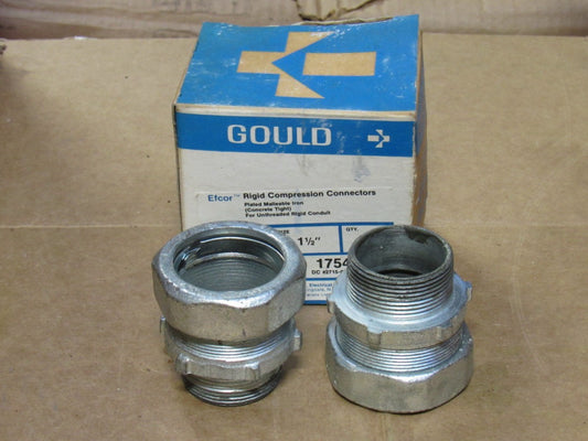 NEW LOT OF 2 GOULD EFCOR COMPRESSION COUPLING 1754 2715-08785 1-1/2"