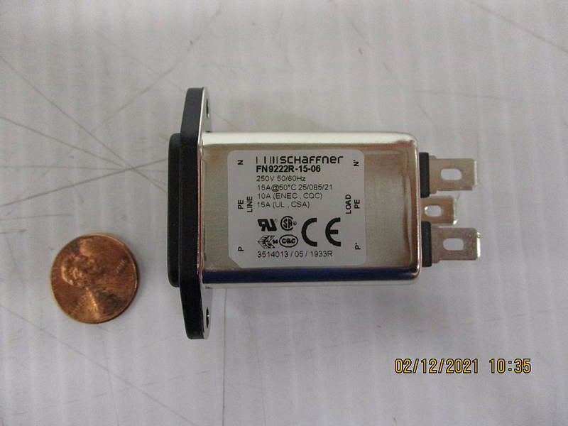 Open Box, Schaffner, FN9222R-15-06, PWR ENT RCPT IEC320-C14 PANEL QC