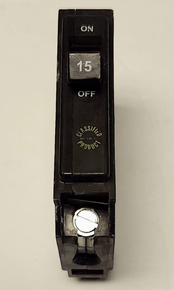 EATON CUTLER HAMMER CHQ115 Single Pole 15 AMP Type CHQ Circuit Breaker