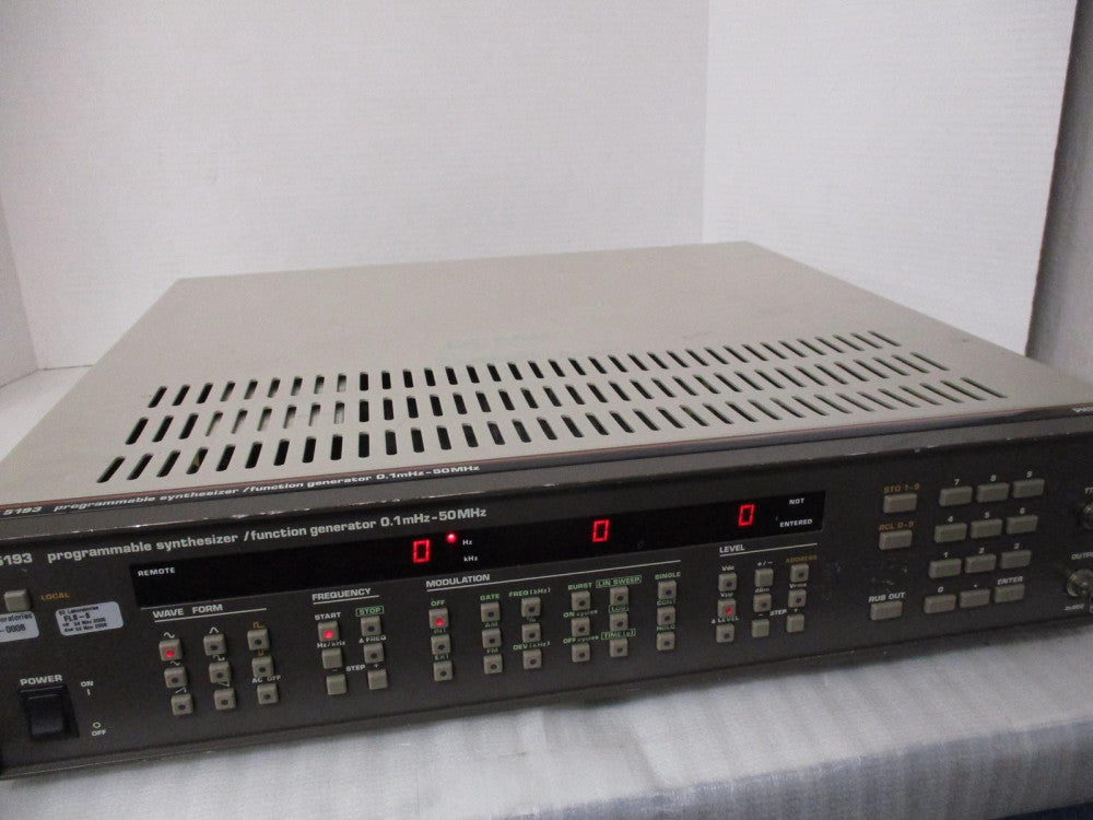PHILIPS PM 5193 PROGRAMMABLE SYNTHISIZER/ FUNCTION GENERATOR 0.1MHZ-50MHZ