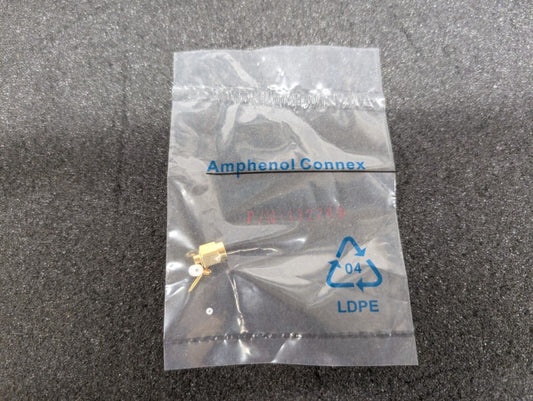 New, Amphenol, 132249, CONN SMA PLUG STR 50 OHM SOLDER - Lot of 5pcs
